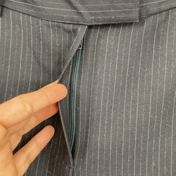 Brooks Brothers 346 Trouser Pants Women’s Size 8 Blue Stripes 100% Wool - Picture 3 of 14